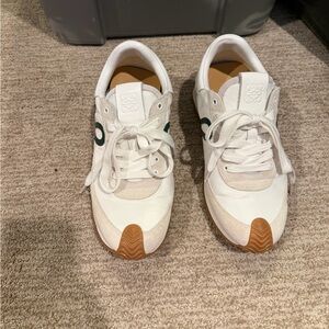 Loewe White Sneakers with Green